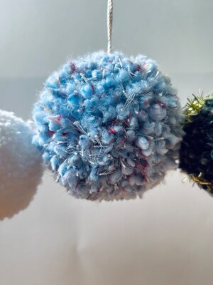 Icy Holiday Pompom Ornaments - image3
